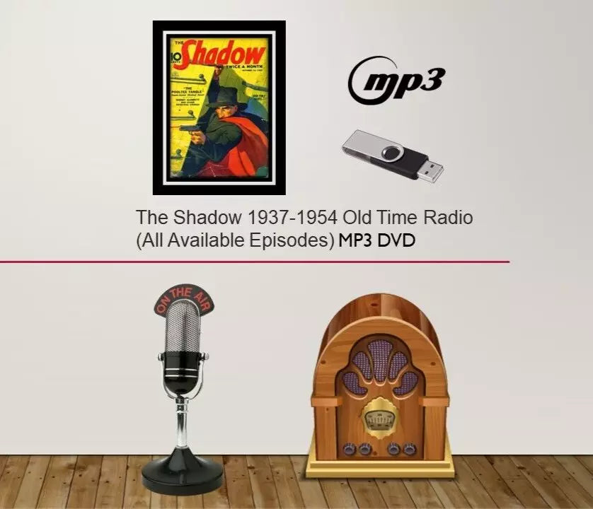 The Shadow 1937-1954 Old Time Radio (All Available Episodes) MP3 USB FREE POST