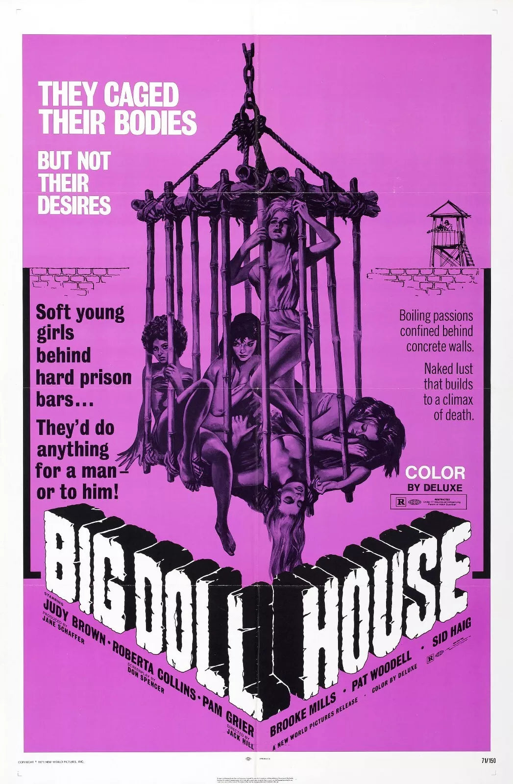 BIG DOLL HOUSE (1971) Pam Grier - Public Domain DVD NO CASE RARE !