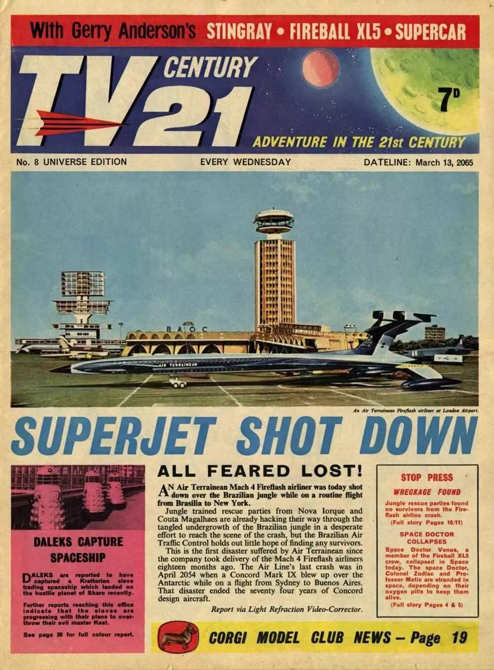 TV21 AND JOE 90 COMICS - 364 FILES - 3.87 GB OF CBR FILES ON DVDROM - FREE POST