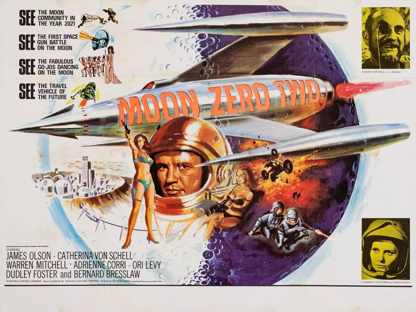 MOON ZERO TWO (1969) Adrienne Corri, Bernard Bressl - Public Domain DVD NO CASE