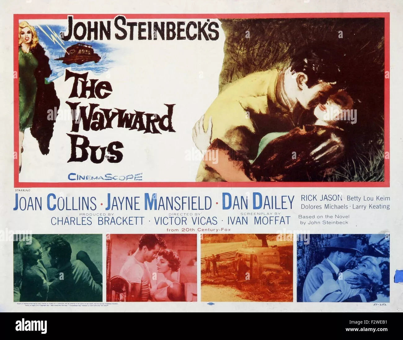 The Wayward Bus (1957) Jayne Mansfield, Public Domain DVD NO CASE