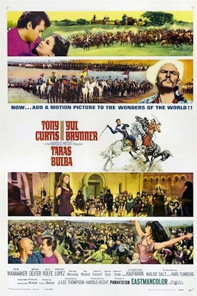 TARAS BULBA (1962) - DVD - Tony Curtis, Yul Brynner - Public Domain DVD NO CASE