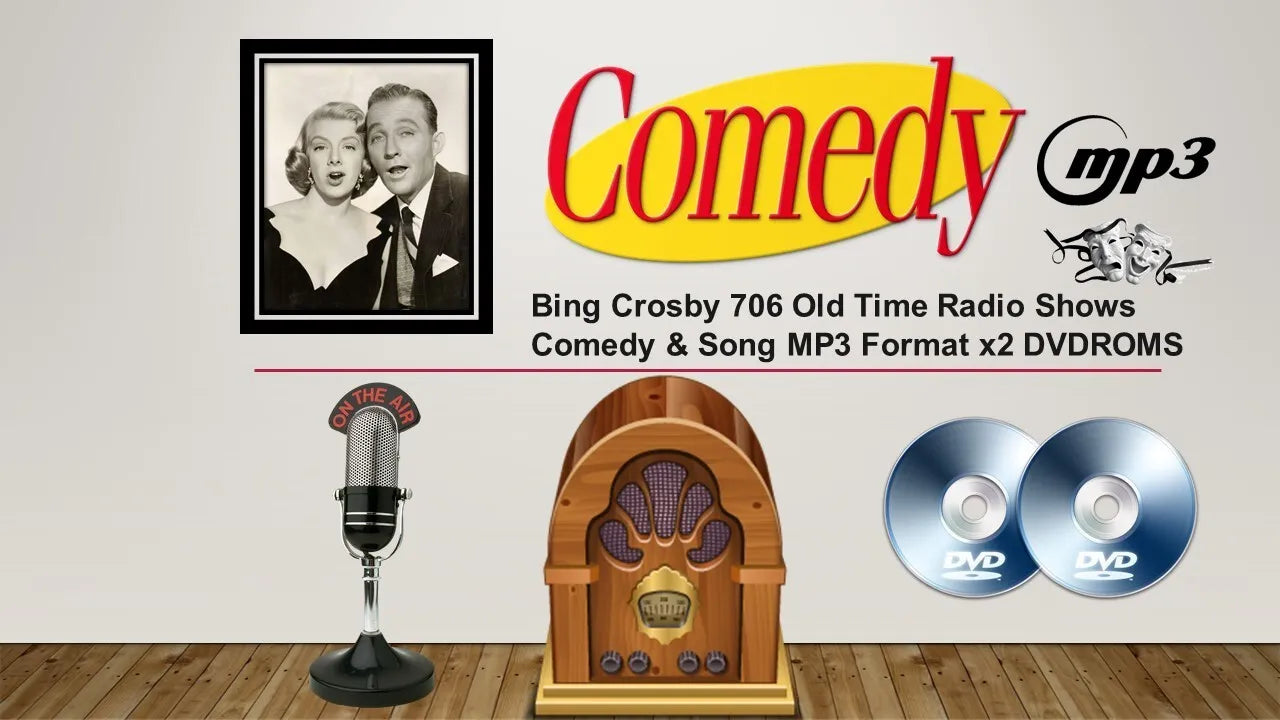 BING CROSBY - 706 Old Time Radio Shows MP3 Audio x2 DVDROMs