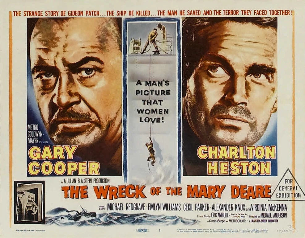 THE WRECK OF THE MARY DEARE (1959) C.Heston - Public Domain Movie DVD NO CASE