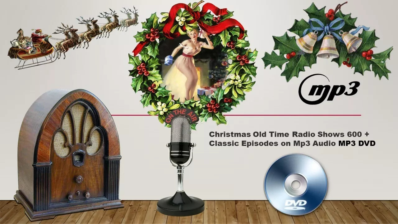 CHRISTMAS COLLECTION OF 600+ Old Time Radio Shows MP3 DVDROM
