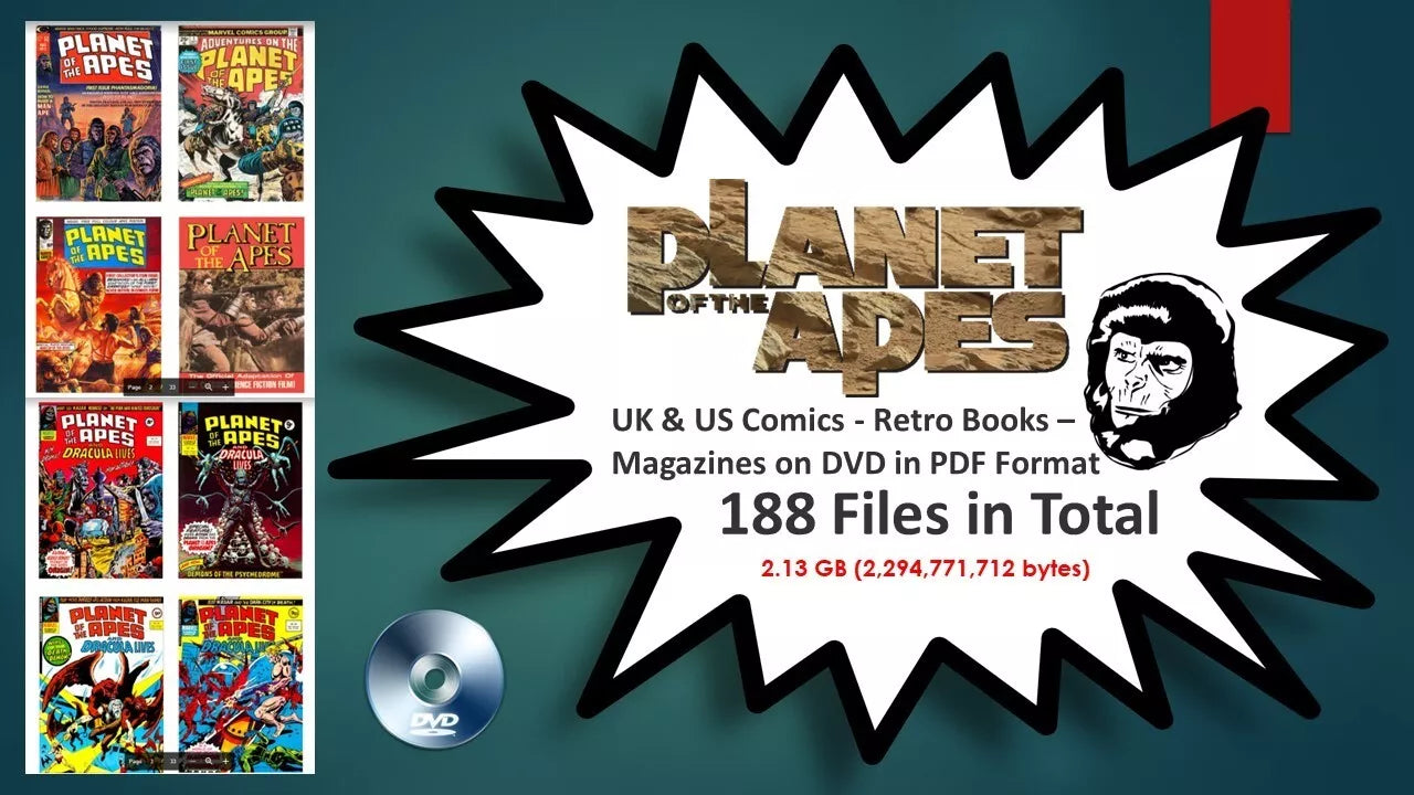 THE PLANET OF THE APES - RETRO COMICS MAGS & ANNUALS PDF Format ON DVDROM