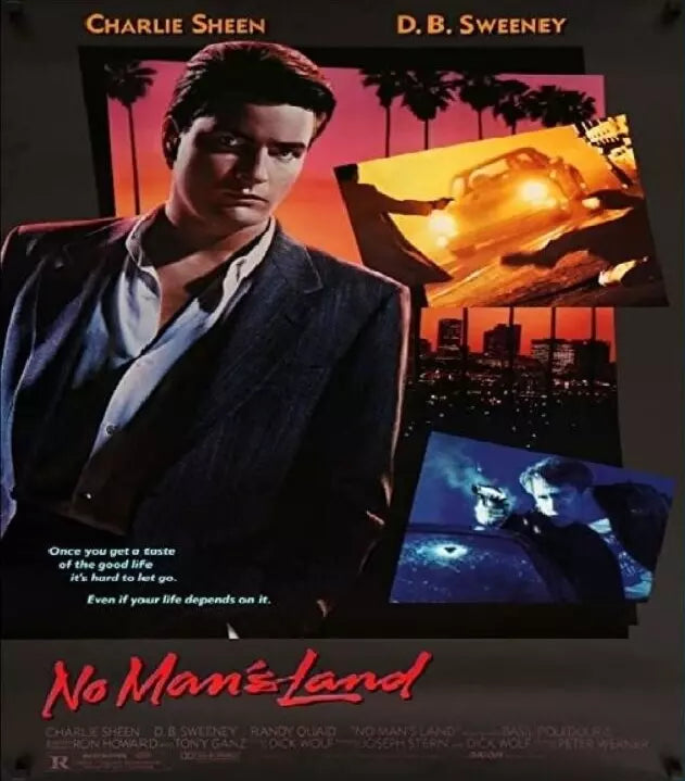 NO MAN'S LAND (1987) Charlie Sheen, Randy Quaid, - Public Domain DVD NO CASE