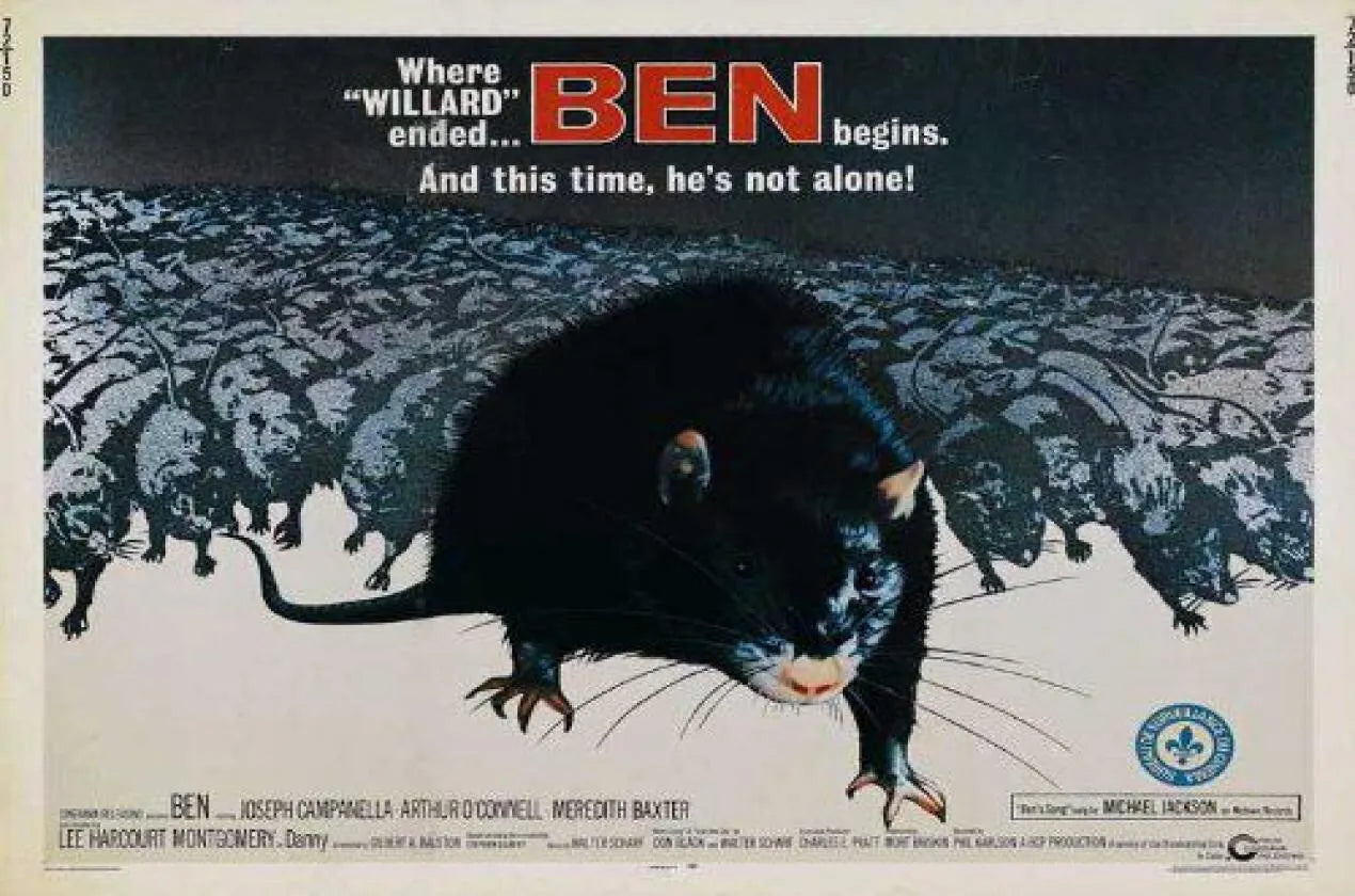 BEN (1972) Lee Montgomery, Public Domain DVD NO CASE RARE !