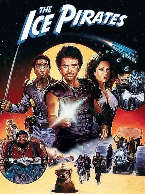 THE ICE PIRATES (1984) John Carradine, Anjelica Huston, Public Domain DVD NO CASE