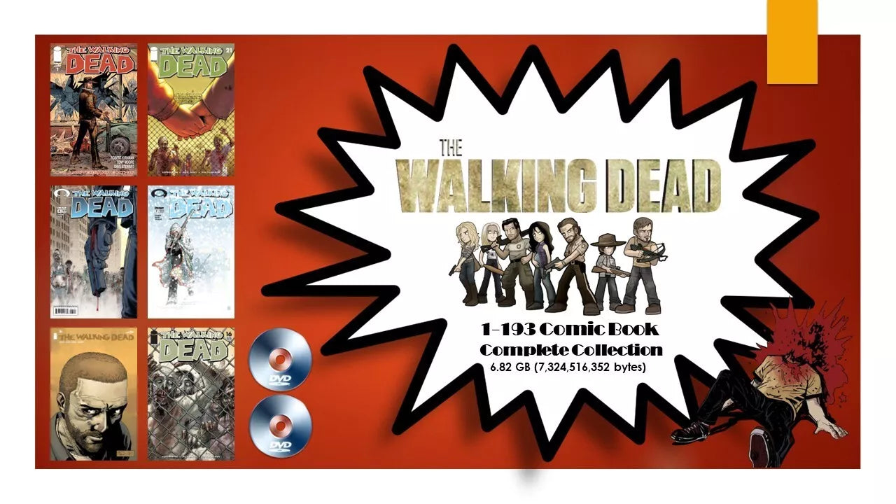 THE WALKING DEAD - RETRO COMICS 1-193+10th Anniversary COMICS CBR Format DVDROM