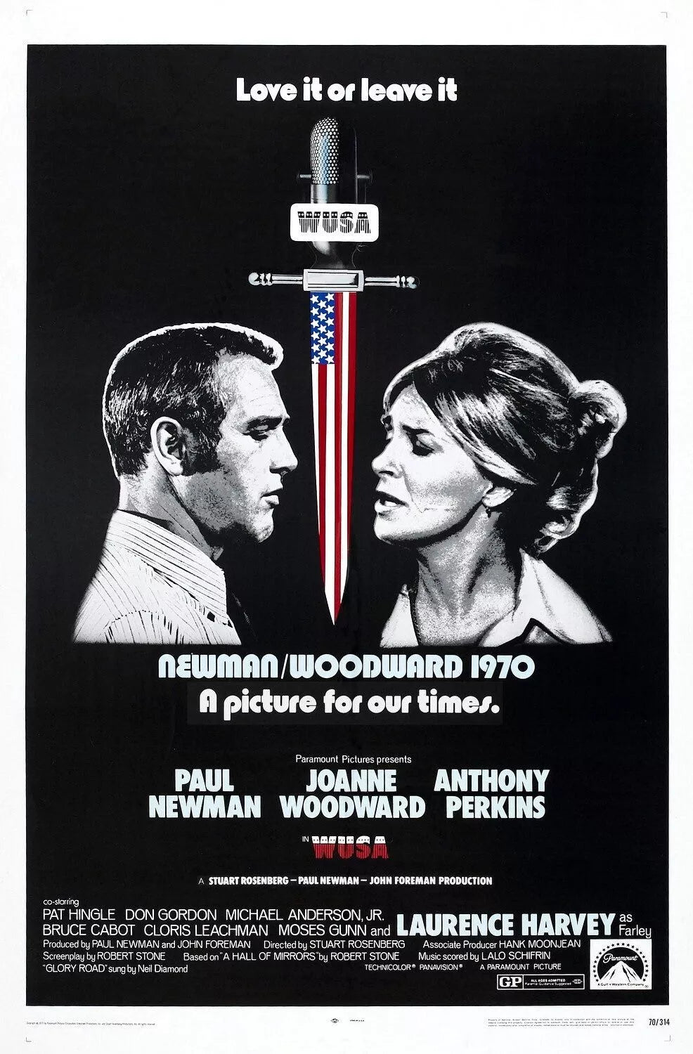 WUSA (1970) Paul Newman, Laurence Harvey, Pat Hingle - Public Domain DVD NO CASE