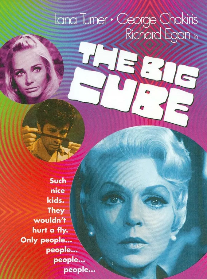 THE BIG CUBE (1969) Lana Turner,Karin Mossberg,George Chakiris - Public Domain DVD NO CASE