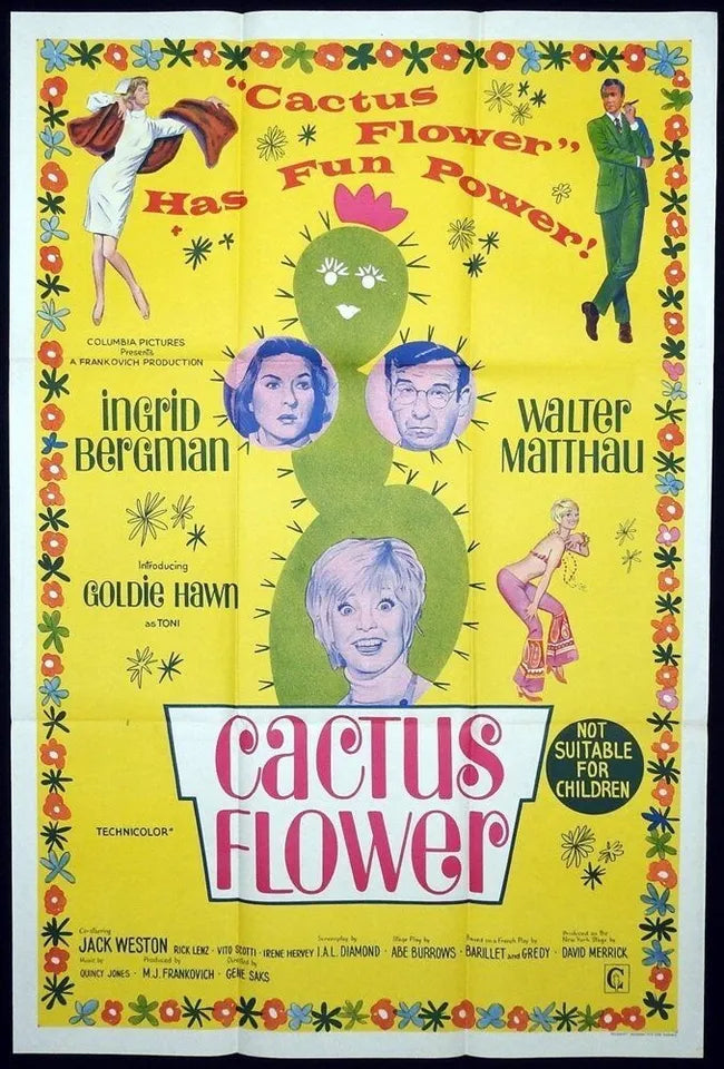 CACTUS FLOWER (1969) GOLDIE HAWN-INGRID BERGMAN - Public Domain DVD NO CASE