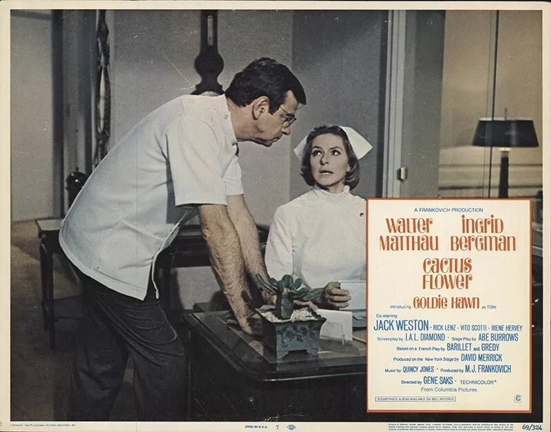 CACTUS FLOWER (1969) GOLDIE HAWN-INGRID BERGMAN - Public Domain DVD NO CASE