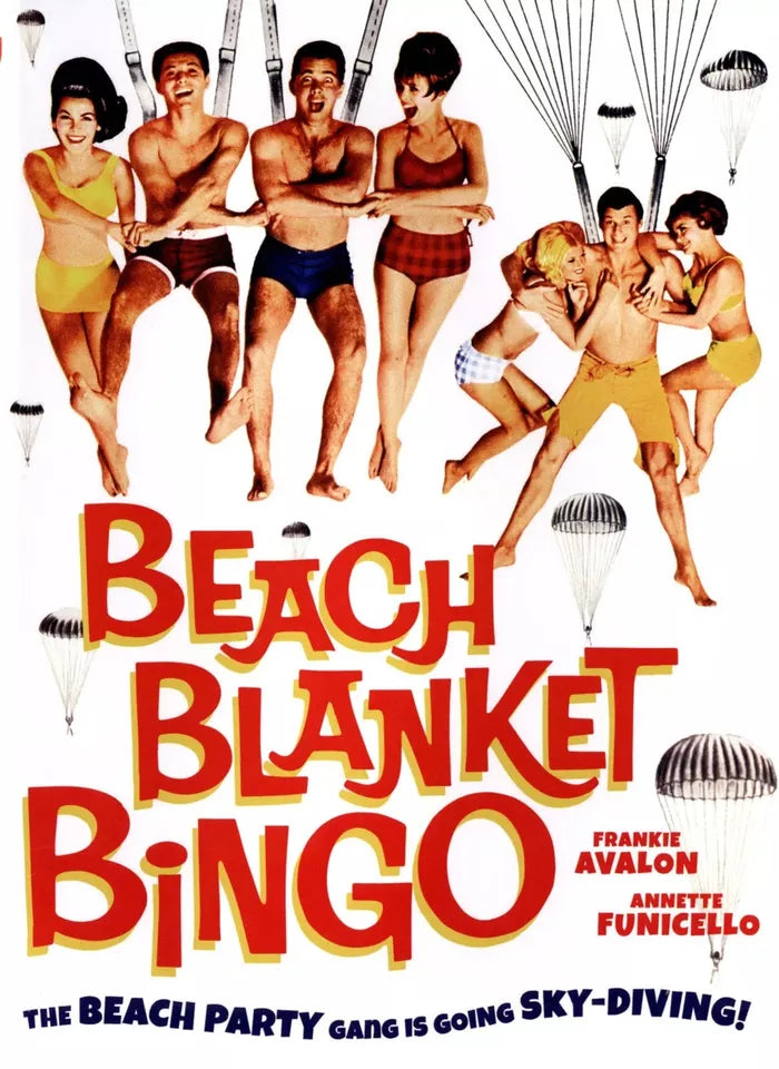 BEACH BLANKET BINGO (1965) Frankie Avalon,Jody McCrea,Donna Loren,Marta Kristen,Linda Evans,Buster Keaton - Public Domain DVD NO CASE (Copy)