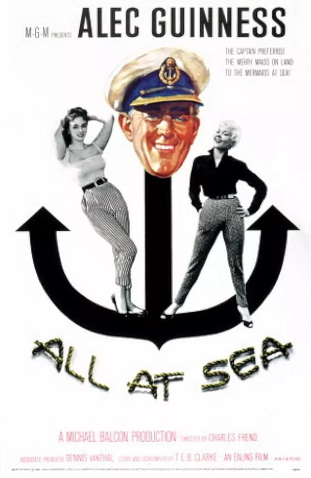 ALL AT SEA (1957) Alec Guinness - Public Domain DVD NO CASE
