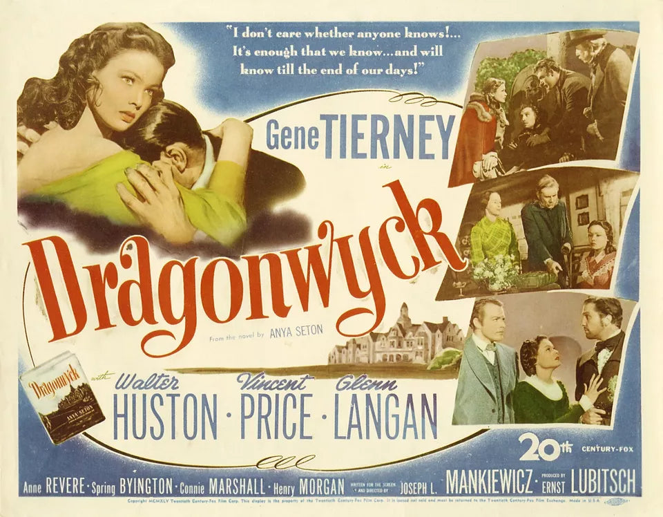 DRAGONWYCK (1946) Vincent Price,Gene Tierney - Public Domain DVD NO CASE RARE !
