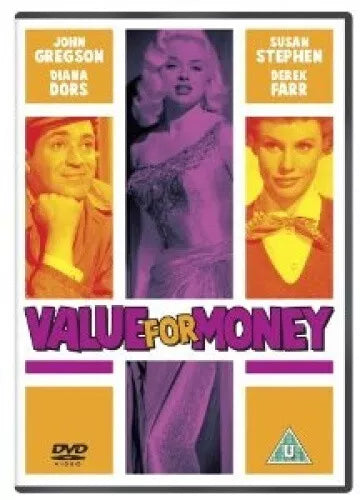 VALUE FOR MONEY (1955) John Gregson,Diana Dors,Susan Stephen,Derek Farr - Public Domain DVD NO CASE RARE !