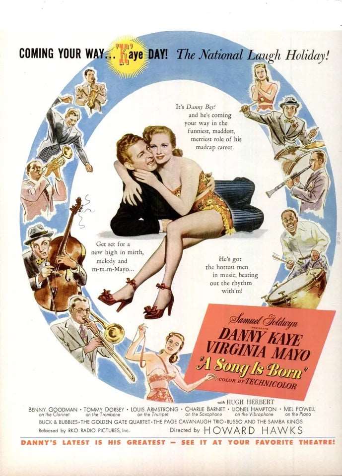 A SONG IS BORN (1948) - DVD - DANNY KAYE - Public Domain DVD NO CASE