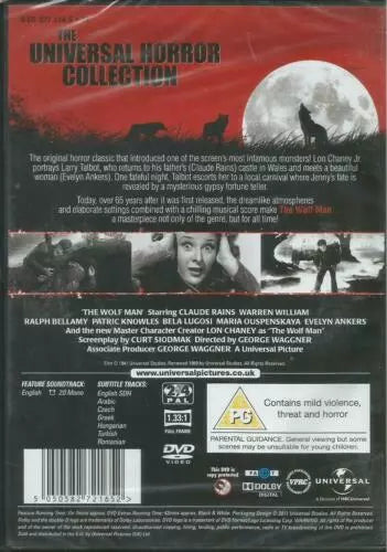 THE WOLF MAN (1941) Lon Chaney Jr DVD **NEW SEALED** FREE POST**