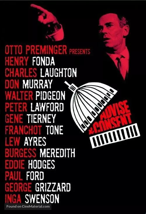 ADVISE AND CONSENT (1962) Glenn Ford - Public Domain DVD NO CASE RARE !