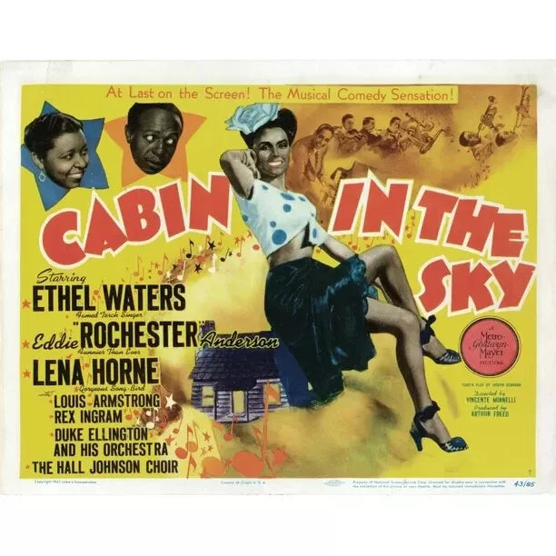 CABIN IN THE SKY (1943) Ethel Waters , DVD - Public Domain DVD NO CASE