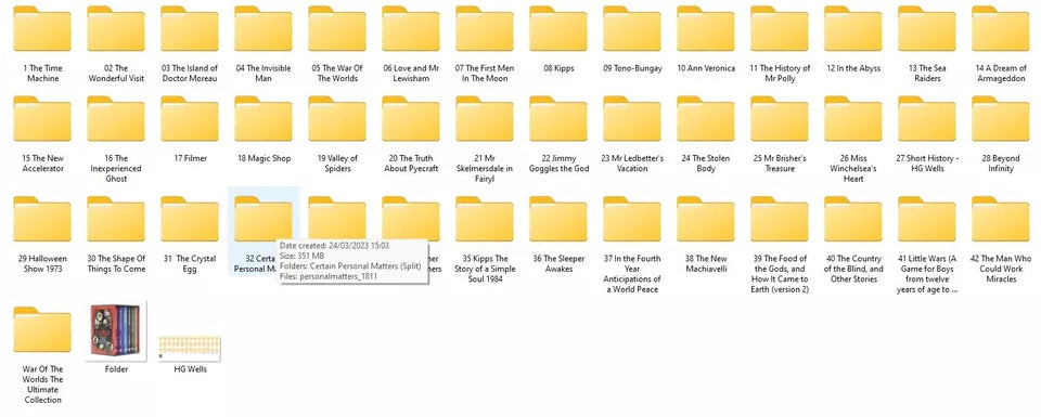 HG WELLS - 42 Old Time Radio Shows / Audio Books on MP3 Audio USB