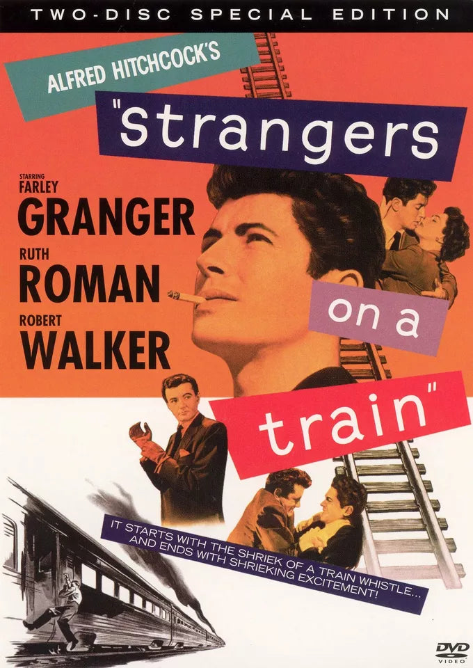 STRANGERS ON A TRAIN (1951) Farley Granger,Ruth Roman,Robert Walker - Public Domain Movie DVD NO CASE