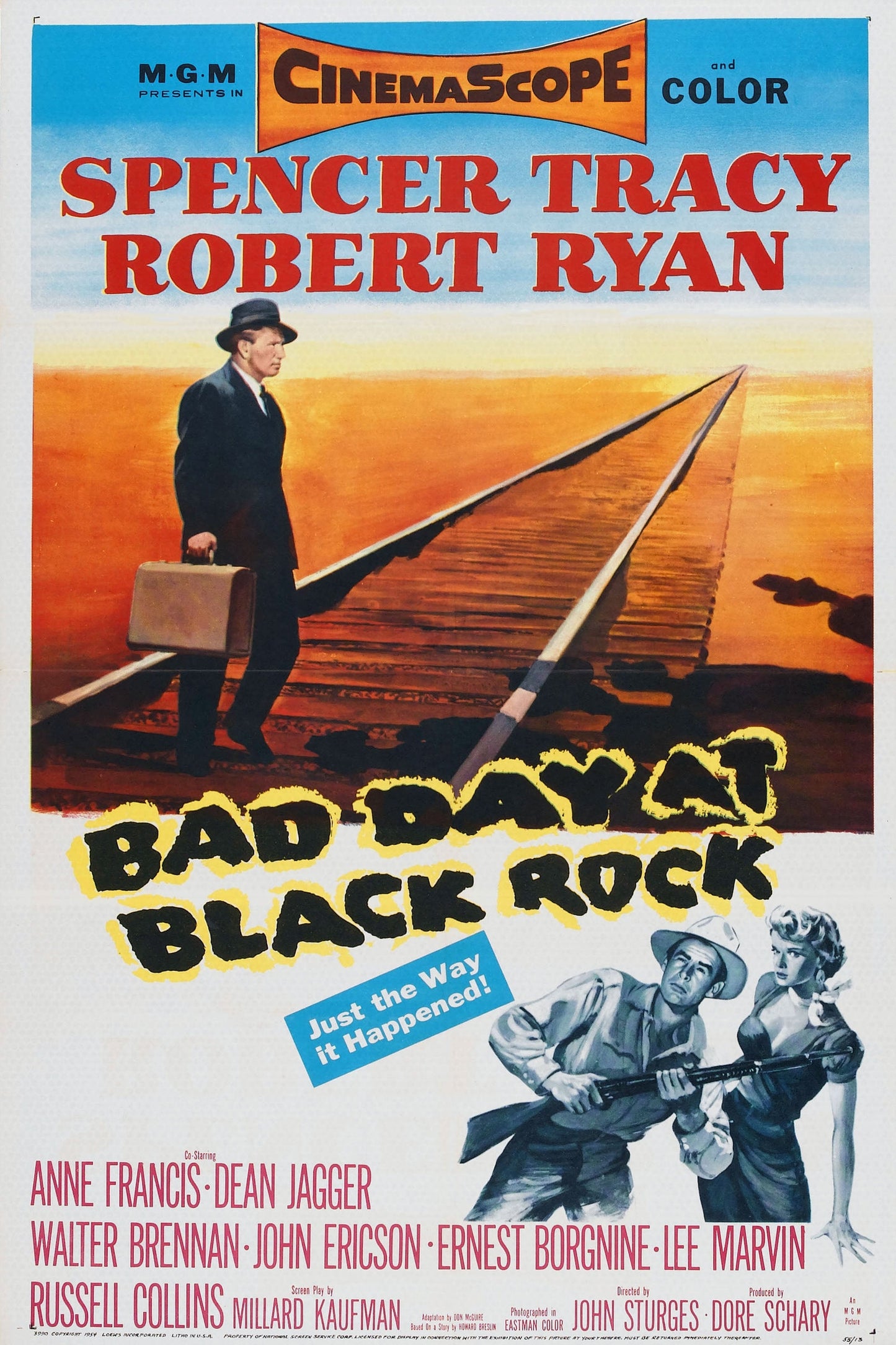 BAD DAY AT BLACK ROCK (1955) Spencer Tracy,Lee Marvin- Public Domain Movie DVD NO CASE