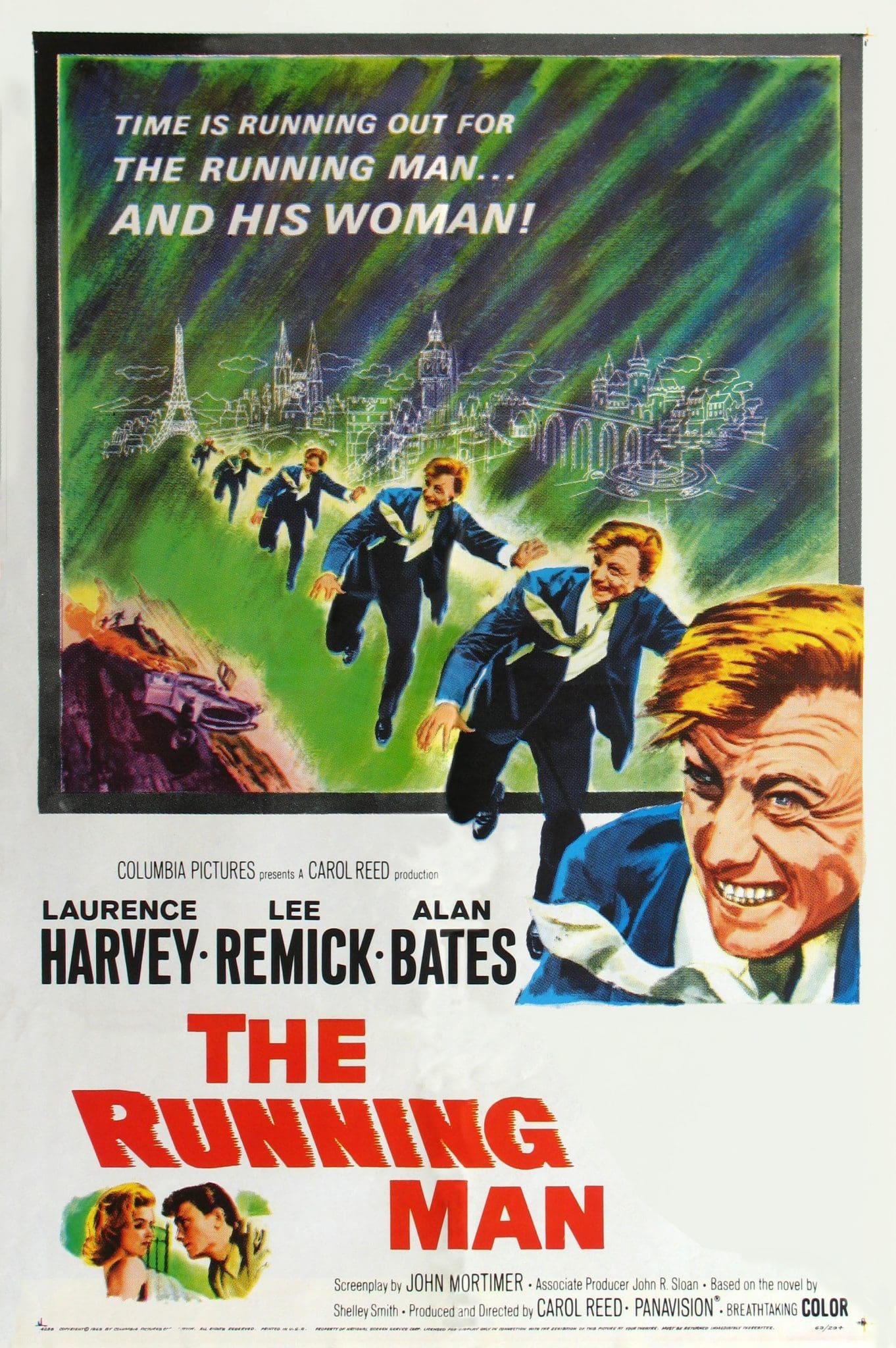 THE RUNNING MAN (1963) Laurence Harvey,Lee Remick,Alan Bates - Public Domain DVD NO CASE RARE !