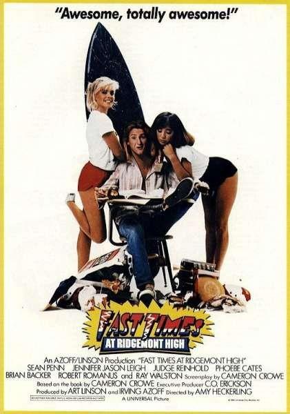 FAST TIMES AT RIDGEMONT HIGH (1982) Sean Penn,Jennifer Jason LeighJudge Reinhold,Phoebe Cates - VERY RARE DELETED TITLE ! - Public Domain DVD NO CASE