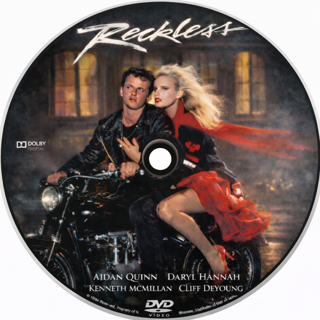 RECKLESS (1984) Daryl Hannah, Aidan Quinn - Public Domain DVD NO CASE