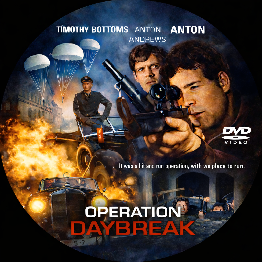 OPERATION DAYBREAK + Subtitles if required (1975) Lewis Gilbert, Public Domain DVD NO CASE