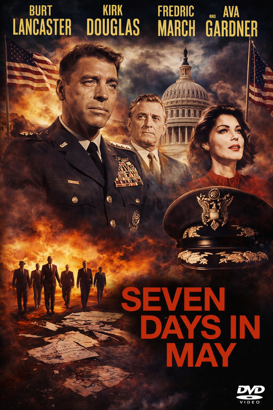 SEVEN DAYS IN MAY (1964) Kirk Douglas - Public Domain DVD NO CASE