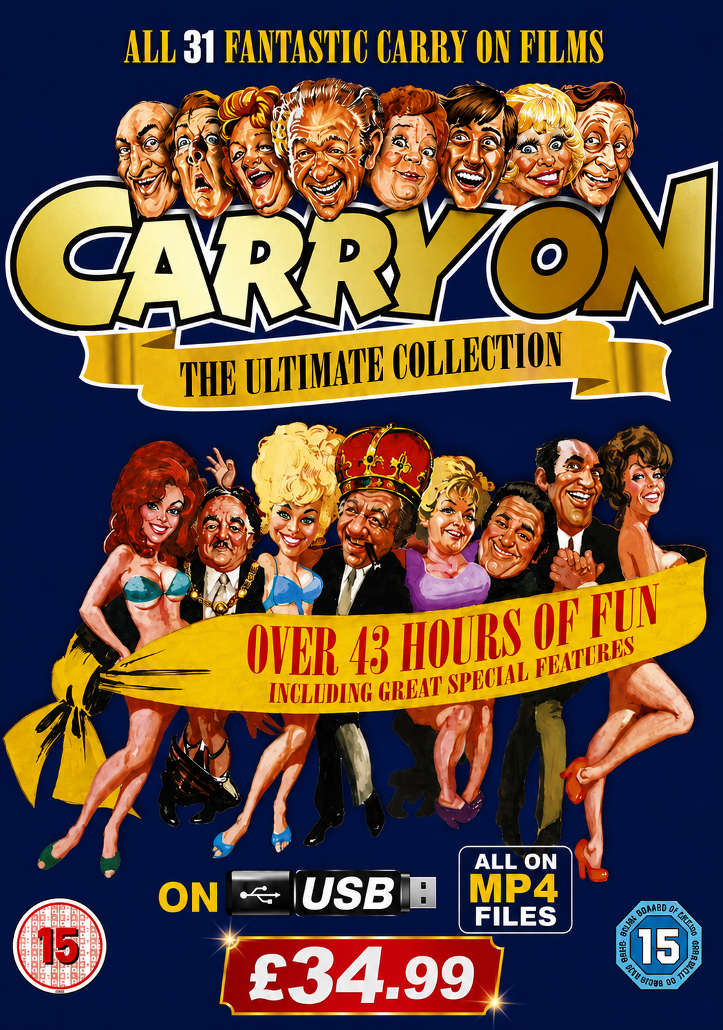 CARRY ON THE ULTIMATE COLLECTION — ALL 31 MOVIE COLLECTION ON USB