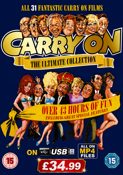 CARRY ON THE ULTIMATE COLLECTION — ALL 31 MOVIE COLLECTION ON USB