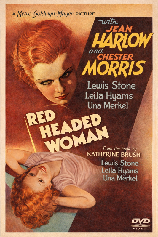 RED-HEADED WOMAN (1932) Jean Harlow,Chester Morris,Lewis Stone,Leila Hyams,Una Merkel - Public Domain DVD NO CASE RARE !