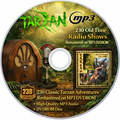 TARZAN - 230 OLD TIME RADIO SHOWS - MP3 DVDROM