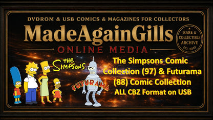 THE SIMPSONS & FUTURAMA - RETRO COMICS COLLECTION CBZ Format ON USB