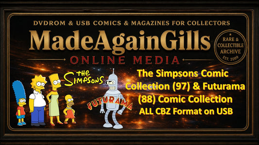 THE SIMPSONS & FUTURAMA - RETRO COMICS COLLECTION CBZ Format ON USB