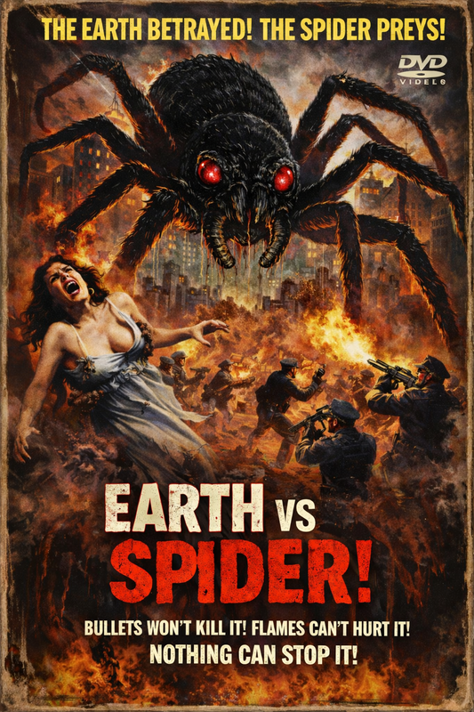Earth vs the Spider (1958)(Horror-Sci Fi-Cult) - Public Domain Movie DVD NO CASE