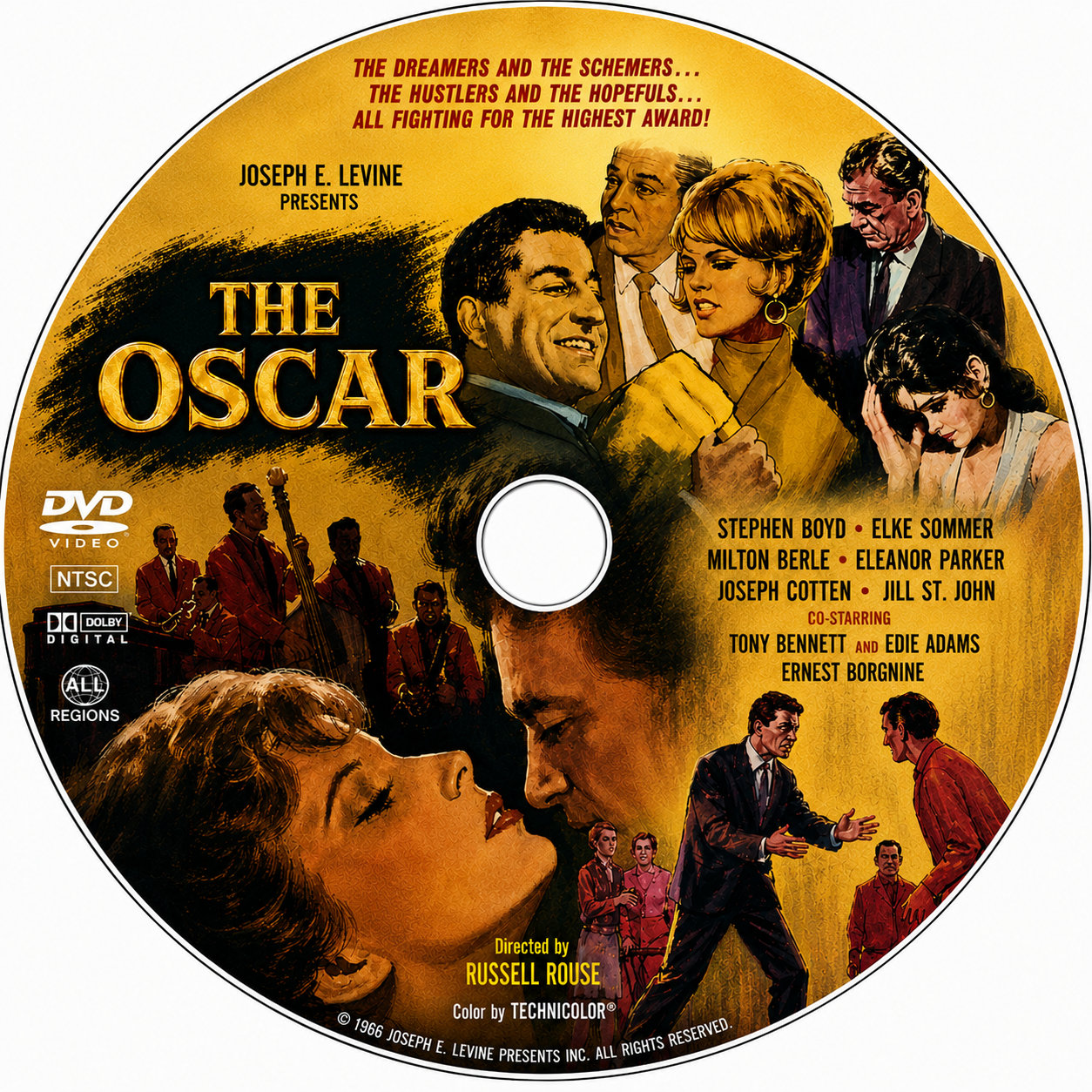 THE OSCAR (1966) Starring &nbsp;Stephen Boyd, Elke Sommer, Milton Berle, Eleanor Parker  - Public Domain Movie DVD NO CASE