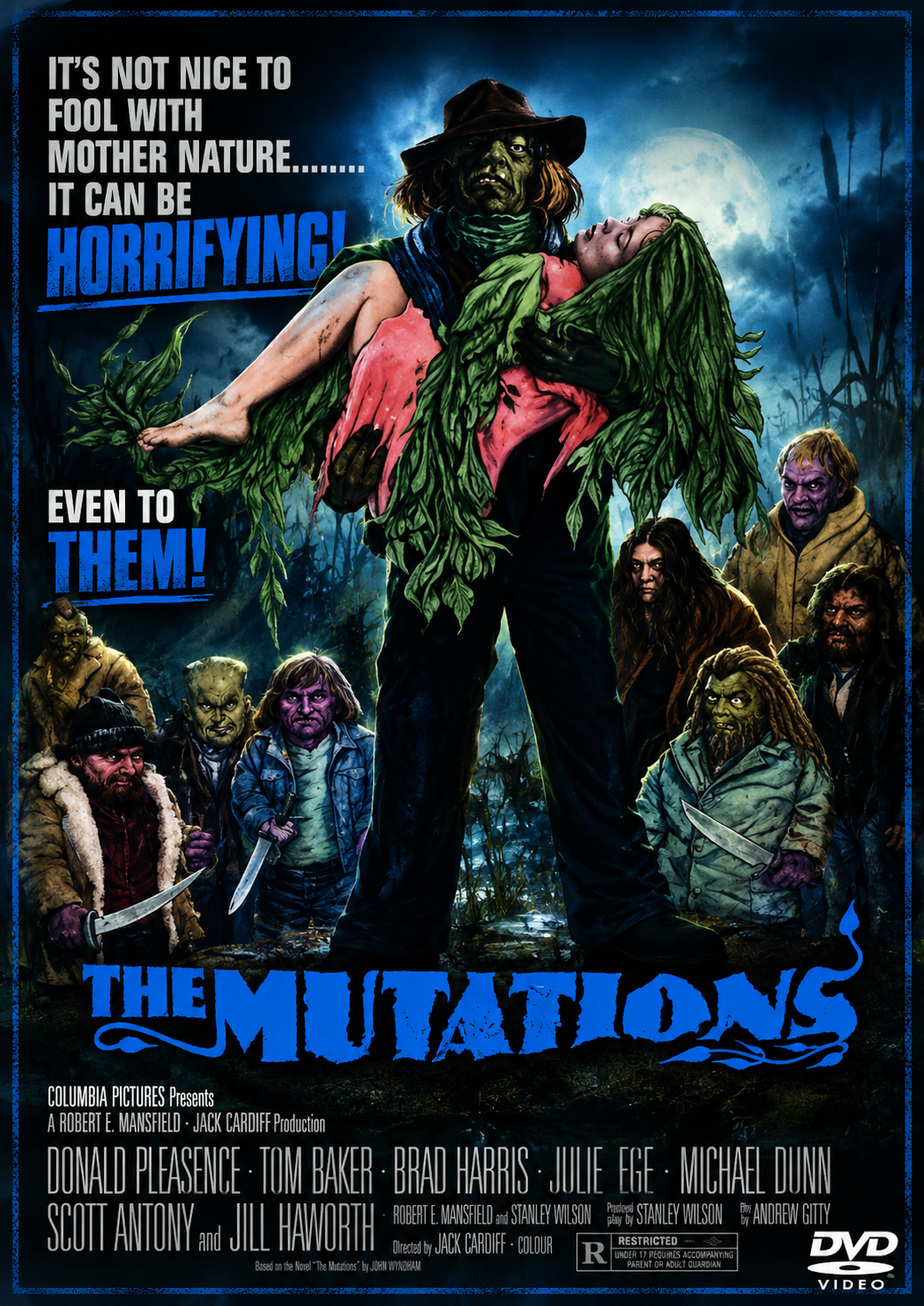 THE MUTATIONS  (AKA THE FREAKMAKER)  (1974) Donald Pleasence, Tom Baker, Brad Harris, Scott Antony, Jill Haworth - Public Domain Movie DVD NO CASE