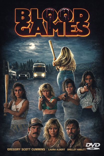 BLOOD GAMES  (1989) Gregory Cummins - DVD, Public Domain DVD NO CASE