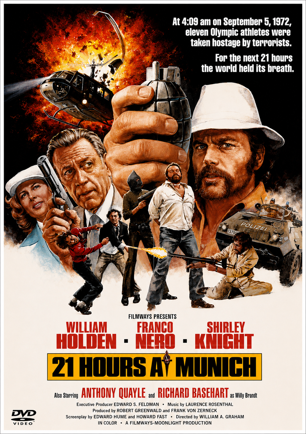 21 HOURS AT MUNICH (1976) William Holden - Public Domain DVD NO CASE