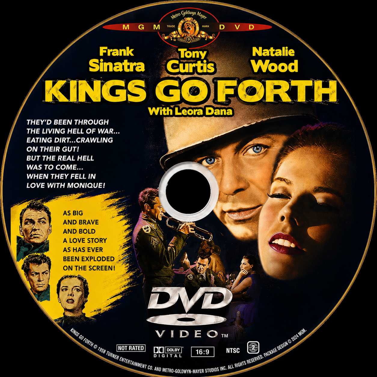KINGS GO FORTH (1958) Frank Sinatra, Tony Curtis, Natalie Wood - Public Domain Movie DVD NO CASE