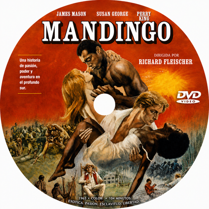MANDINGO (1975)  James Mason,Susan George,Perry King,Richard Ward,Brenda Sykes,Ken Norton,Lillian Hayman - Public Domain Movie DVD NO CASE