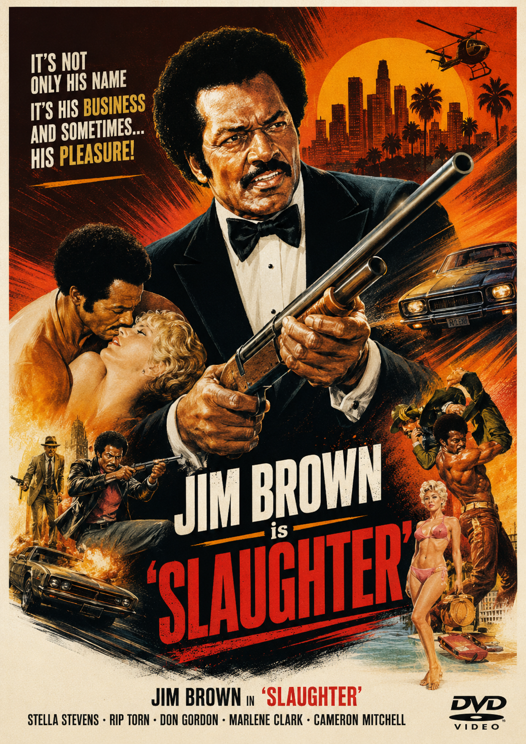 SLAUGHTER (1972) William Holden - Public Domain DVD NO CASE