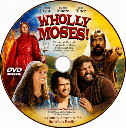WHOLLY MOSES (1980) Dudley Moore • Richard Pryor • John Ritter • Laraine Newman • James Coco • Dom DeLuise • Madeline Kahn • Jack Gilford • John Houseman - Public Domain Movie DVD NO CASE