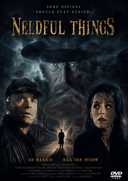 NEEDFUL THINGS (1993) Ed Harris, Max von Sydow, Bonnie Bedelia and J. T. Walsh - VERY RARE DELETED TITLE ! - DVD NO CASE